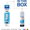 imageEPSON 502 EcoTank Ink Ultrahigh Capacity Bottle Cyan Works with ET2750 ET2760 ET2850 ET3750 ET3760 ET3850 ET4850 and other select EcoTank modelsCyan