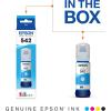 imageEPSON 542 EcoTank Ink Ultrahigh Capacity Bottle Cyan T542220S Works with EcoTank Pro ET5150 ET5170 ET5180 ET5800 ET5850 ET5880 ET16600 ET16650236 Fl Oz Pack of 2