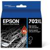 imageEPSON 702 DURABrite Ultra Ink High Capacity Cyan Cartridge T702XL220S Works with WorkForce Pro WF3720 WF3730 WF3733Black