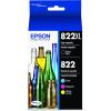 imageEPSON 702 DURABrite Ultra Ink High Capacity Cyan Cartridge T702XL220S Works with WorkForce Pro WF3720 WF3730 WF3733Black and color combo pack
