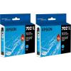imageEPSON 702 DURABrite Ultra Ink High Capacity Cyan Cartridge T702XL220S Works with WorkForce Pro WF3720 WF3730 WF3733Cyan