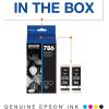imageEPSON 786 DURABrite Ultra Ink Standard Capacity Black Dual Cartridge Pack T786120D2 Works with WorkForce WF5110 WF5190 WF5620 WF5690