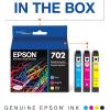 imageEpson T702XL120S DURABrite Ultra Black High Capacity Cartridge Ink ampamp T702520S DURABrite Ultra Color Combo Pack Standard Capacity Cartridge Ink