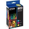 imageEpson T802520 DURABrite Ultra Color Combo Pack Standard Capacity Cartridge Ink ampamp T802XL120 DURABrite Ultra Black High Capacity Cartridge Ink