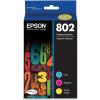 imageEpson T802520 DURABrite Ultra Color Combo Pack Standard Capacity Cartridge Ink ampamp T802XL120 DURABrite Ultra Black High Capacity Cartridge Ink