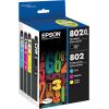 imageEpson T802XLBCS DURABrite Ultra Black High Capacity and Color Combo Pack Standard Capacity Cartridge Ink ampamp T802520 DURABrite Ultra Color Combo Pack Standard Capacity Cartridge InkBlack and color combo pack