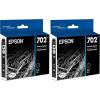 imageEPSON 702 DURABrite Ultra Ink Standard Capacity Black Cartridge T702120S Works with WorkForce Pro WF3720 WF3730 WF37331 Count Pack of 2