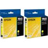 imageEPSON 702 DURABrite Ultra Ink Standard Capacity Yellow Cartridge T702420S Works with WorkForce Pro WF3720 WF3730 WF37331 Count Pack of 2