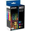 imageEPSON 802 DURABrite Ultra Ink Standard Capacity Color Combo Pack T802520S Works with WorkForce Pro WF4720 WF4730 WF4734 WF4740