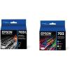 imageEpson T702120BCS DURABrite Ultra Black and Color Combo Pack Standard Capacity Cartridge Ink ampamp T702XL120S DURABrite Ultra Black High Capacity Cartridge Ink