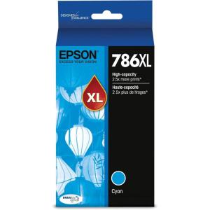 imageEPSON 786 DURABrite Ultra Ink High Capacity Yellow Cartridge T786XL420S Works with WorkForce WF5110 WF5190 WF5620 WF5690Cyan