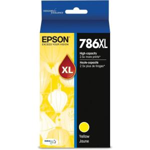 imageEPSON 786 DURABrite Ultra Ink High Capacity Yellow Cartridge T786XL420S Works with WorkForce WF5110 WF5190 WF5620 WF5690Yellow
