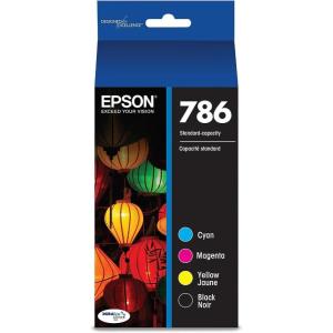 imageEPSON 786 DURABrite Ultra Ink Standard Capacity Black ampamp Color Cartridge Combo Pack T786120BCS Works with WorkForce WF5110 WF5190 WF5620 WF5690Combo Pack INK