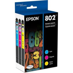 imageEPSON 802 DURABrite Ultra Ink Standard Capacity Color Combo Pack T802520S Works with WorkForce Pro WF4720 WF4730 WF4734 WF4740