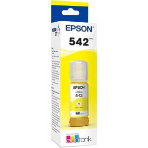 imageEpson 542 EcoTank Ink Ultrahigh Capacity Bottle Yellow T542420S Works with EcoTank Pro ET5150 ET5170 ET5180 ET5800 ET5850 ET5880 ET16600 ET166502367 Fl Oz Pack of 1