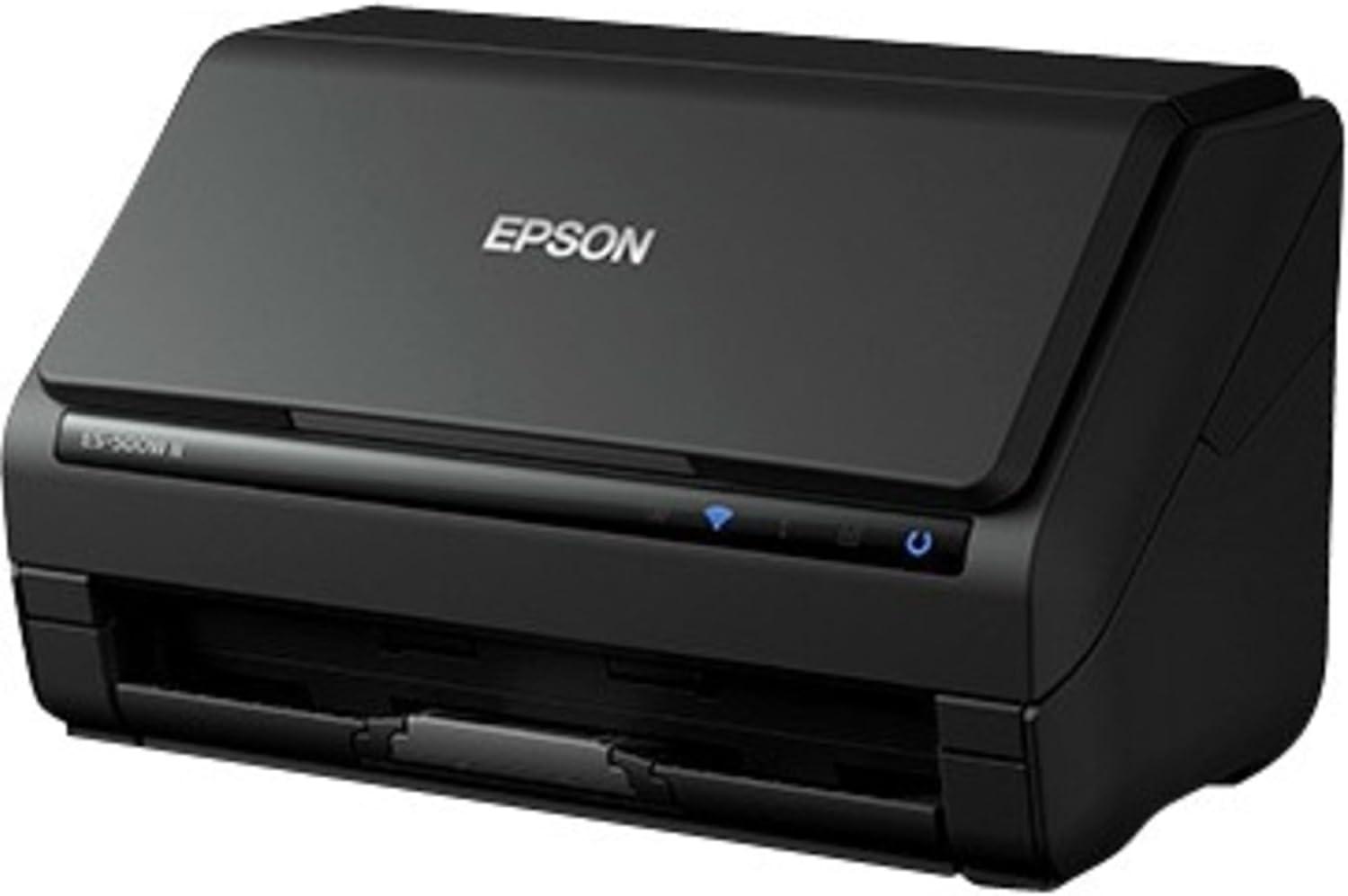 imageEpson Workforce ES500W II Wireless Color Duplex Desktop Document Scanner for PC and Mac with Auto Document Feeder ADF and Scan from Smartphone or TabletES500W II  New