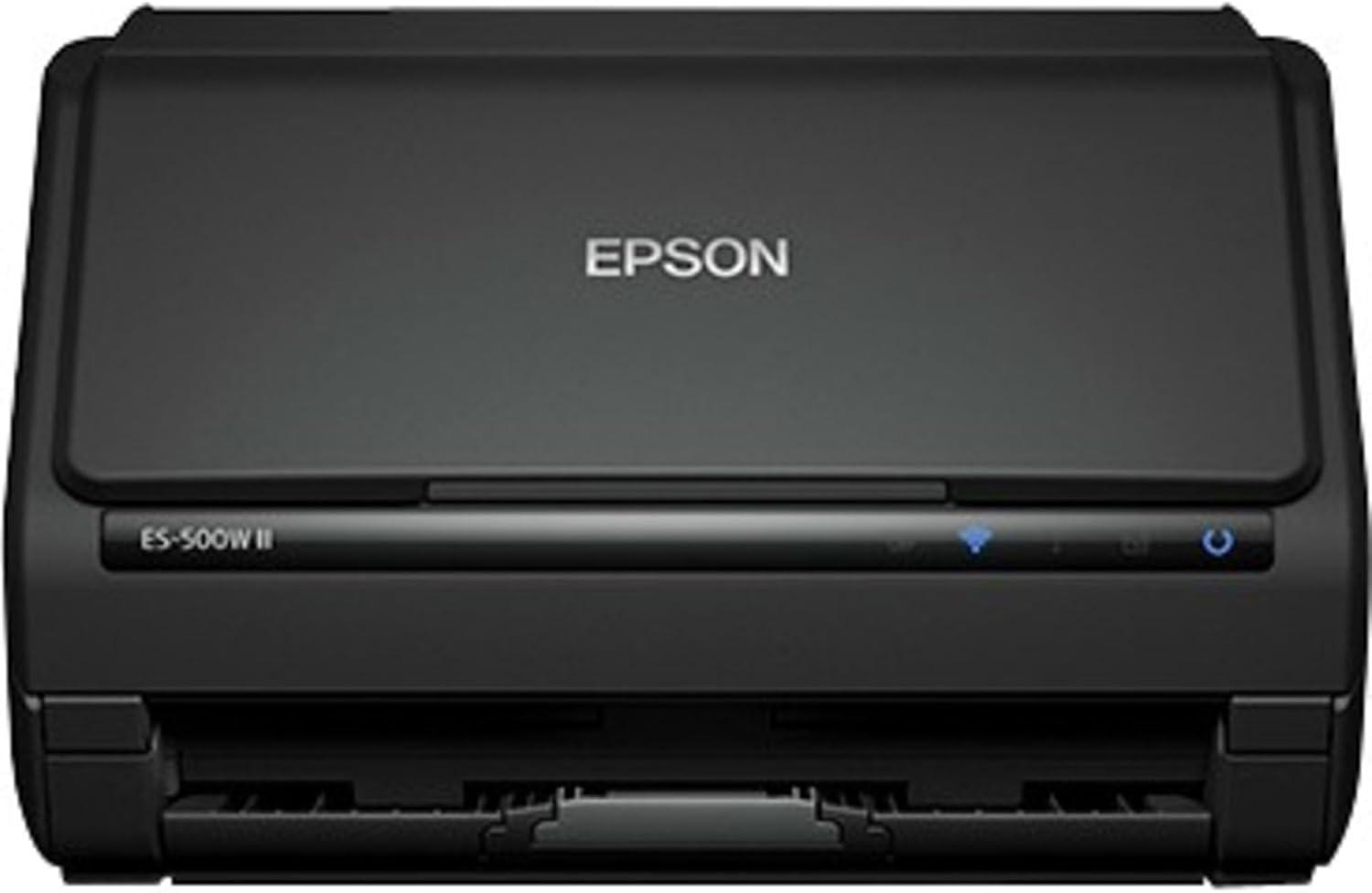 imageEpson Workforce ES500W II Wireless Color Duplex Desktop Document Scanner for PC and Mac with Auto Document Feeder ADF and Scan from Smartphone or TabletES500W II  New
