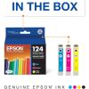 imageEPSON 124 DURABrite Ultra Ink Standard Capacity Black Cartridge T124120S Works with Stylus NX125 NX127 NX130 NX230 NX330 NX420 NX430 WorkForce WF320 WF323 WF325 WF435Color Combo Pack