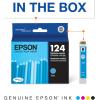 imageEPSON 124 DURABrite Ultra Ink Standard Capacity Black Cartridge T124120S Works with Stylus NX125 NX127 NX130 NX230 NX330 NX420 NX430 WorkForce WF320 WF323 WF325 WF435Cyan