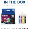 imageEPSON 125 DURABrite Ultra Ink Black ampamp Color Cartridge Combo Pack For Stylus NX125 NX127 NX130 NX230 NX420 NX530 NX625 WorkForce WF320 WF323 WF325 WF520