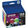 imageEPSON 125 DURABrite Ultra Ink Black ampamp Color Cartridge Combo Pack For Stylus NX125 NX127 NX130 NX230 NX420 NX530 NX625 WorkForce WF320 WF323 WF325 WF520