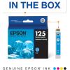 imageEPSON 125 DURABrite Ultra Ink Standard Capacity Cyan Cartridge T125220S Works with Stylus NX125 NX127 NX130 NX230 NX420 NX530 NX625 WorkForce WF320 WF323 WF325 WF520