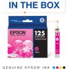 imageEPSON 125 DURABrite Ultra Ink Standard Capacity Magenta Cartridge T125320S Works with Stylus NX125 NX127 NX130 NX230 NX420 NX530 NX625 WorkForce WF320 WF323 WF325 WF520