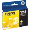 imageEPSON 125 DURABrite Ultra Ink Standard Capacity Yellow Cartridge T125420 Works with Stylus NX125 NX127 NX130 NX230 NX420 NX530 NX625 WorkForce WF320 WF323 WF325 WF5201 Count Pack of 1