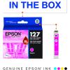 imageEPSON 127 DURABrite Ultra Ink Black Cartridge For NX530 NX625 WF3520 WF3530 WF3540 WF545 WF60 WF630 WF633 WF635 WF645 WF7010 WF7510 WF7520 WF840 WF845Water ResistantBlack