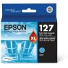 imageEPSON 127 DURABrite Ultra Ink Black Cartridge For NX530 NX625 WF3520 WF3530 WF3540 WF545 WF60 WF630 WF633 WF635 WF645 WF7010 WF7510 WF7520 WF840 WF845Water ResistantCyan