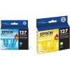 imageEPSON 127 DURABrite Ultra Ink Black Cartridge For NX530 NX625 WF3520 WF3530 WF3540 WF545 WF60 WF630 WF633 WF635 WF645 WF7010 WF7510 WF7520 WF840 WF845Water ResistantCyan