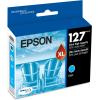 imageEPSON 127 DURABrite Ultra Ink Black Cartridge For NX530 NX625 WF3520 WF3530 WF3540 WF545 WF60 WF630 WF633 WF635 WF645 WF7010 WF7510 WF7520 WF840 WF845Water ResistantCyan