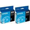 imageEPSON 200 DURABrite Ultra Ink Standard Capacity Black Dual Cartridge Pack T200120D2 Works with WorkForce WF2520 WF2530 WF2540 Expression XP200 XP300 XP310 XP400 XP410Cyan