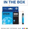 imageEPSON 200 DURABrite Ultra Ink Standard Capacity Black Dual Cartridge Pack T200120D2 Works with WorkForce WF2520 WF2530 WF2540 Expression XP200 XP300 XP310 XP400 XP410Cyan