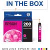 imageEPSON 200 DURABrite Ultra Ink Standard Capacity Black Dual Cartridge Pack T200120D2 Works with WorkForce WF2520 WF2530 WF2540 Expression XP200 XP300 XP310 XP400 XP410Magenta