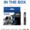 imageEPSON 202 Claria Ink Standard Capacity Black Cartridge T202120S Works with WorkForce WF2860 Expression XP5100Black