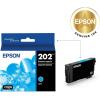 imageEPSON 202 Claria Ink Standard Capacity Cyan Cartridge T202220S Works with WorkForce WF2860 Expression XP5100Cyan