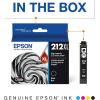 imageEPSON 212 Claria Ink Black Cartridge Bundle for WorkForce WF2830 WF2850 Expression XP4100 XP4105 Printers212XL Black Ink  T212 Black Ink