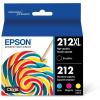 imageEPSON 212 Claria Ink High Capacity Black ampamp Standard Color Cartridge Combo Pack T212XLBCS  EPSON 212 Claria Ink High Capacity Black Cartridge T212XL120S