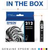 imageEPSON 212 Claria Ink Standard Capacity Black Cartridge T212120S Works with WorkForce WF2830 WF2850 Expression XP4100 XP4105Standard Capacity Pack of 2
