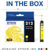 imageEPSON 212 Claria Ink Standard Capacity Yellow Cartridge T212420S Works with WorkForce WF2830 WF2850 Expression XP4100 XP41051 Count Pack of 2