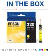 imageEPSON 220 DURABrite Ultra Ink Standard Capacity Yellow Cartridge T220420S Works with WorkForce WF2630 WF2650 WF2660 WF2750 WF2760 Expression XP320 XP420 XP424Yellow