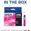 imageEPSON 220 DURABrite Ultra Ink Standard Capacity Yellow Cartridge T220420S Works with WorkForce WF2630 WF2650 WF2660 WF2750 WF2760 Expression XP320 XP420 XP424Magenta