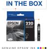 imageEPSON 220 DURABrite Ultra Ink Standard Capacity Yellow Cartridge T220420S Works with WorkForce WF2630 WF2650 WF2660 WF2750 WF2760 Expression XP320 XP420 XP424Black