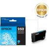 imageEPSON 252 DURABrite Ultra Ink Standard Capacity Cyan Cartridge T252220S Works with WorkForce WF3620 WF3640 WF7110 WF7610 WF7620 WF7710 WF7720 WF72101 Count Pack of 1