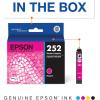 imageEPSON 252 DURABrite Ultra Ink Standard Capacity Magenta Cartridge T252320 Works with WorkForce WF3620 WF3640 WF7110 WF7610 WF7620 WF7710 WF7720 WF72101 Count Pack of 2