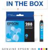imageEPSON 288 DURABrite Ultra Ink Standard Capacity Cyan Cartridge T288220S Works with Expression XP330 XP430 XP434 XP340 XP440 XP4461 Count Pack of 2