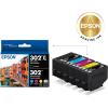 imageEPSON 302 Claria Premium Ink High Capacity Black ampamp Standard Color Cartridge Combo Pack T302XLBCS Works with Expression Premium XP6000 XP6100