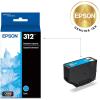imageEPSON 312 Claria Photo HD Ink Standard Capacity Cyan Cartridge T312220S Works with Expression Photo XP8500 XP8600 XP8700 XP150001 Pack