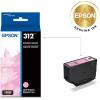 imageEPSON 312 Claria Photo HD Ink Standard Capacity Light Magenta Cartridge T312620S Works with Expression Photo XP8500 XP8600 XP8700 XP15000